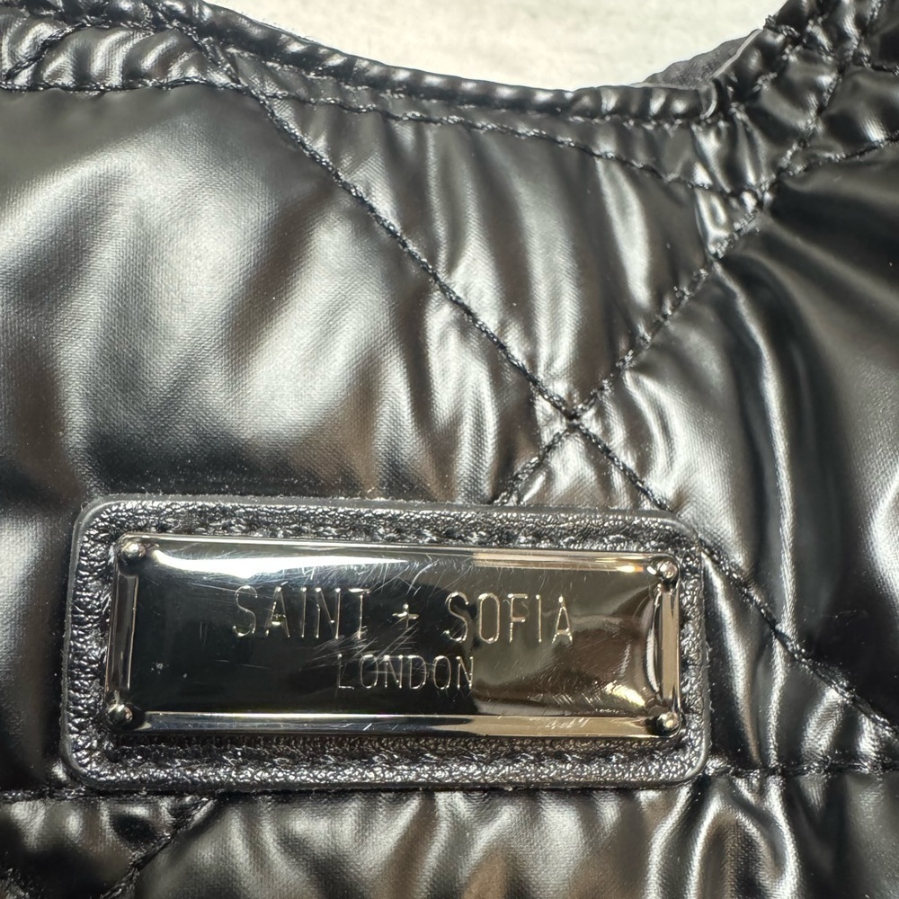 Saint + Sofia Stella Shoulder Tote Bag - Gloss Black - Picture 5 of 10